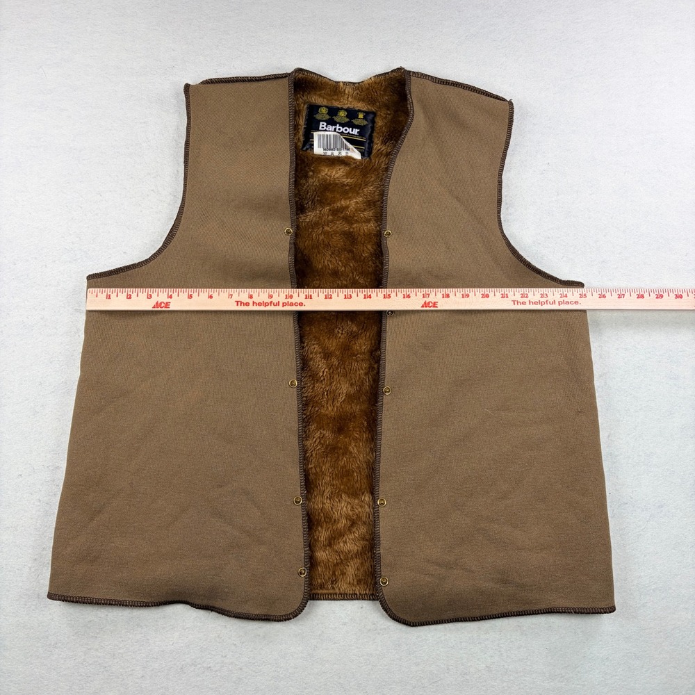 Barbour A297 Acrylic Lining Vest Liner Mens C42 107CM Brown Made in England - Picture 5 of 8